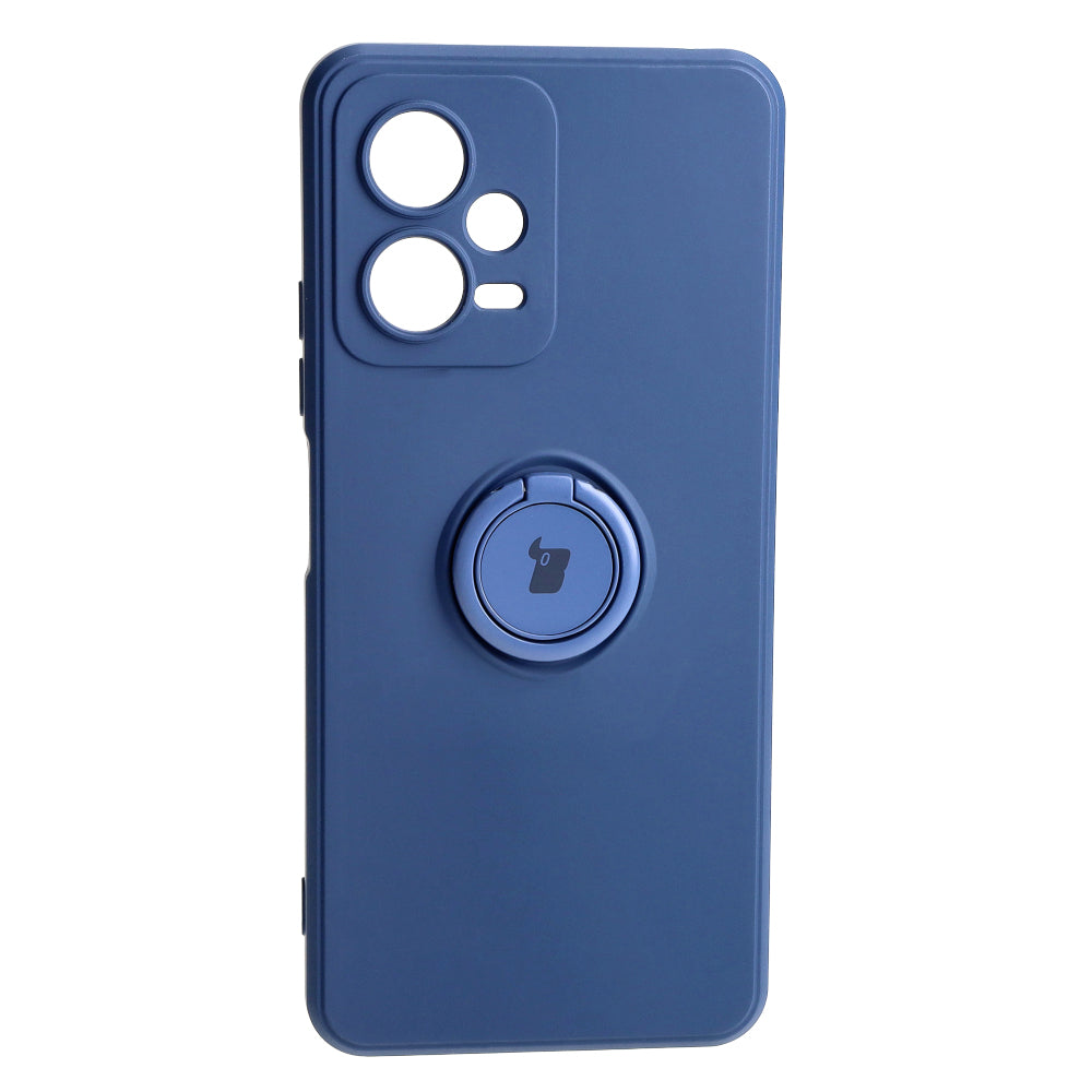 Schutzhülle Bizon Case Silicone Ring Sq für Xiaomi Redmi Note 12 5G/Poco X5, Dunkelblau