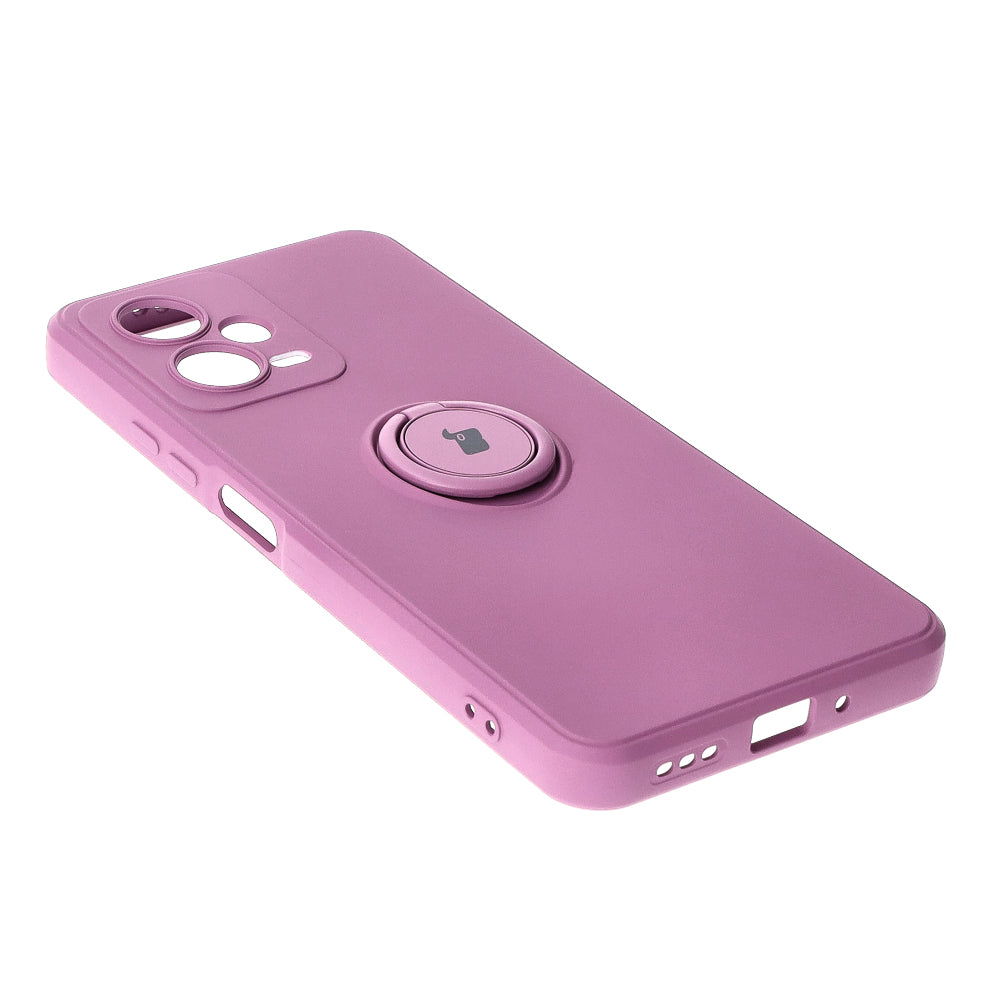 Schutzhülle Bizon Case Silicone Ring Sq für Xiaomi Redmi Note 12 5G/Poco X5, Dunkelviolett