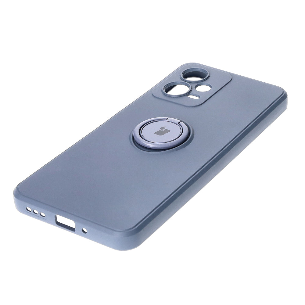 Schutzhülle Bizon Case Silicone Ring Sq für Xiaomi Redmi Note 12 5G/Poco X5, Grau