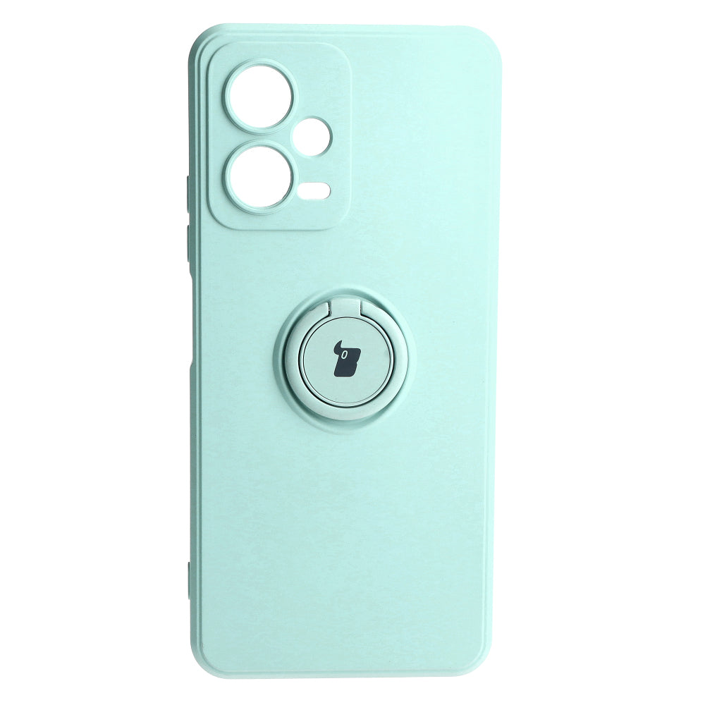 Schutzhülle Bizon Case Silicone Ring Sq für Xiaomi Redmi Note 12 5G/Poco X5, Türkis
