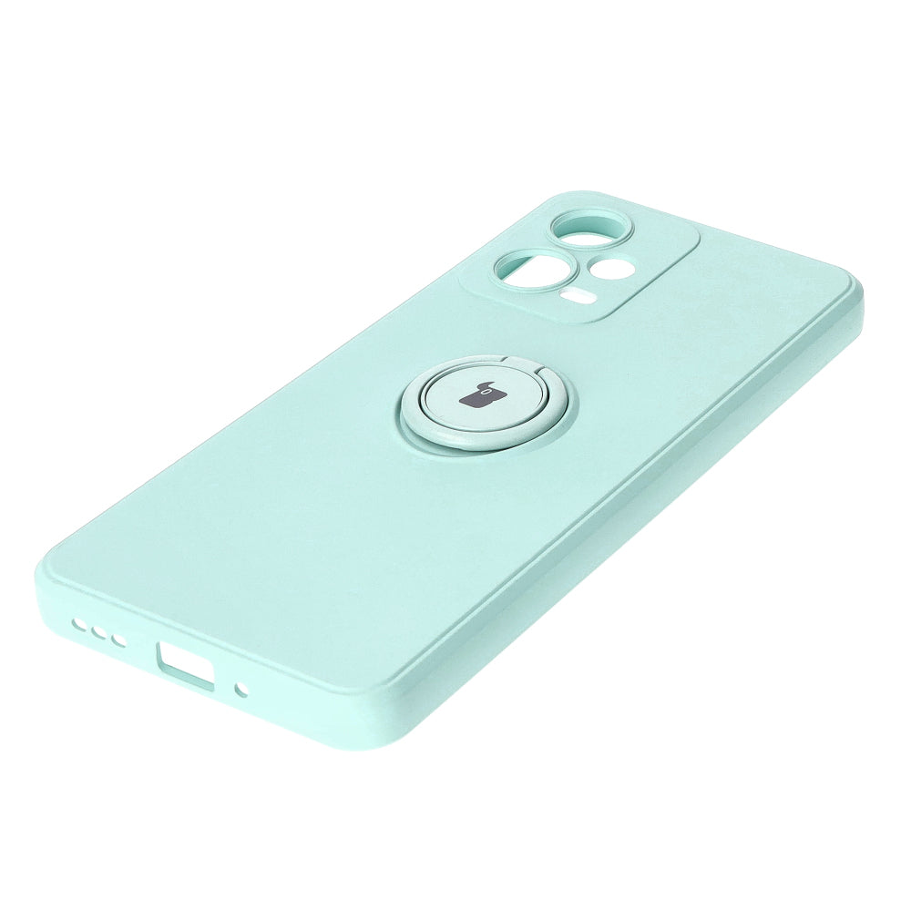 Schutzhülle Bizon Case Silicone Ring Sq für Xiaomi Redmi Note 12 5G/Poco X5, Türkis