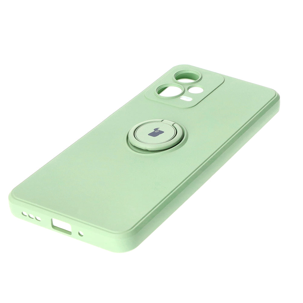 Schutzhülle Bizon Case Silicone Ring Sq für Xiaomi Redmi Note 12 5G/Poco X5, Hellgrün
