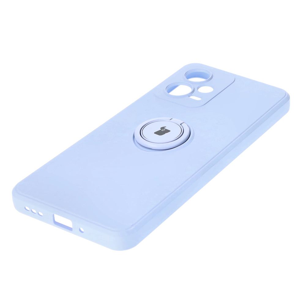 Schutzhülle Bizon Case Silicone Ring Sq für Xiaomi Redmi Note 12 5G/Poco X5, Hellviolett