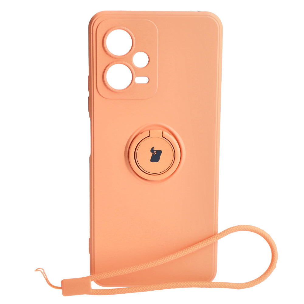 Schutzhülle Bizon Case Silicone Ring Sq für Xiaomi Redmi Note 12 5G/Poco X5, Orange