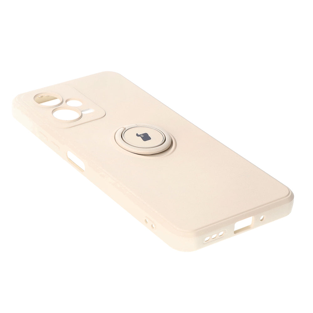 Schutzhülle Bizon Case Silicone Ring Sq für Xiaomi Redmi Note 12 5G/Poco X5, Beige