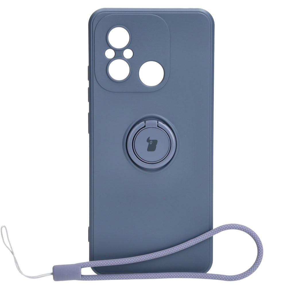 Schutzhülle Bizon Case Silicone Ring Sq für Xiaomi Redmi 12C, Grau