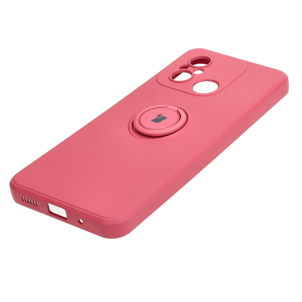 Schutzhülle Bizon Case Silicone Ring Sq für Xiaomi Redmi 12C, Dunkelrosa