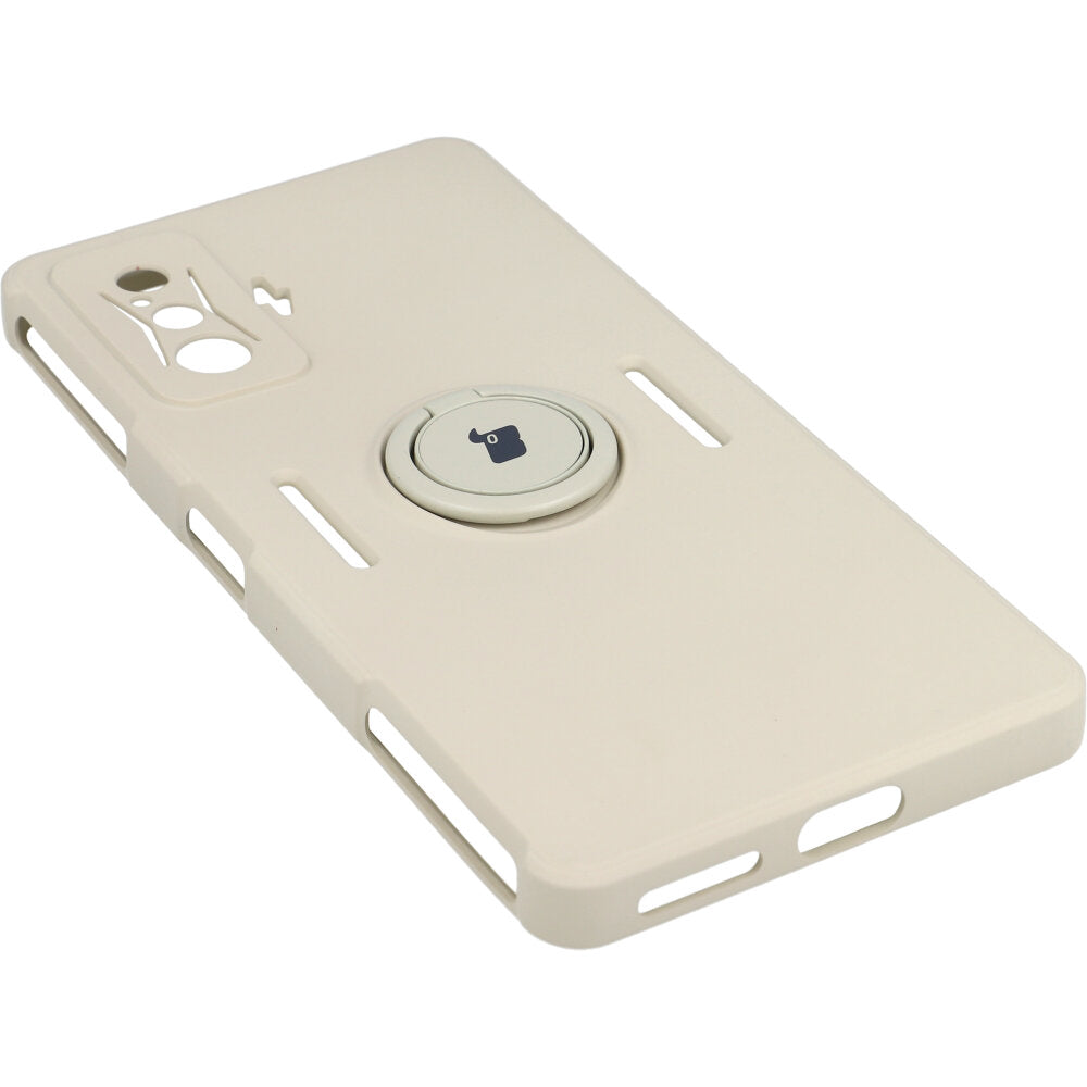 Schutzhülle Bizon Case Silicone Ring für Xiaomi Poco F4 GT, Beige