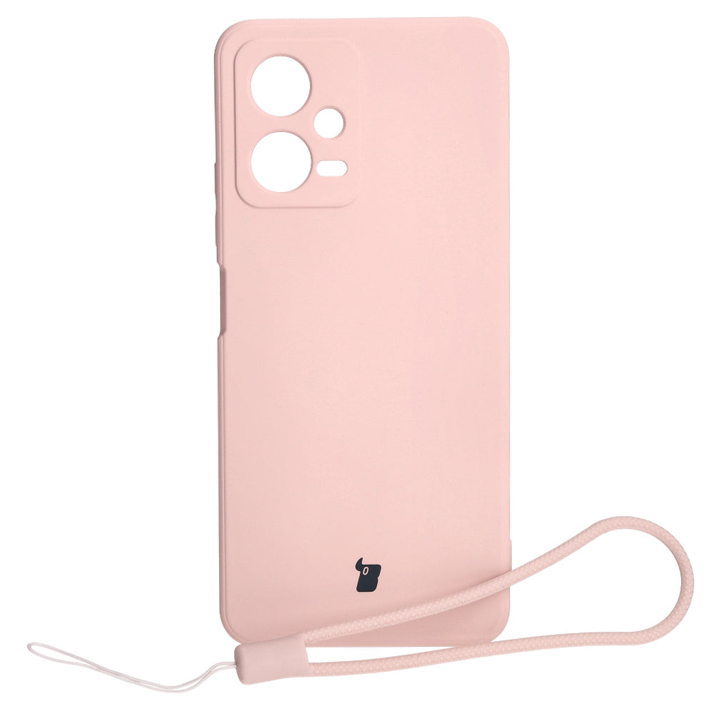 Schutzhülle Bizon Case Silicone Sq für Xiaomi POCO X5 / Redmi Note 12 5G, Hellrosa