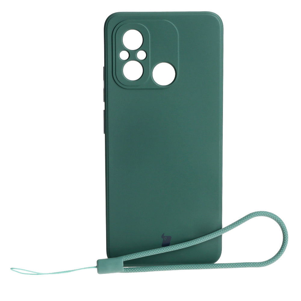 Schutzhülle Bizon Case Silicone Sq für Xiaomi Redmi 12C, Dunkelgrün