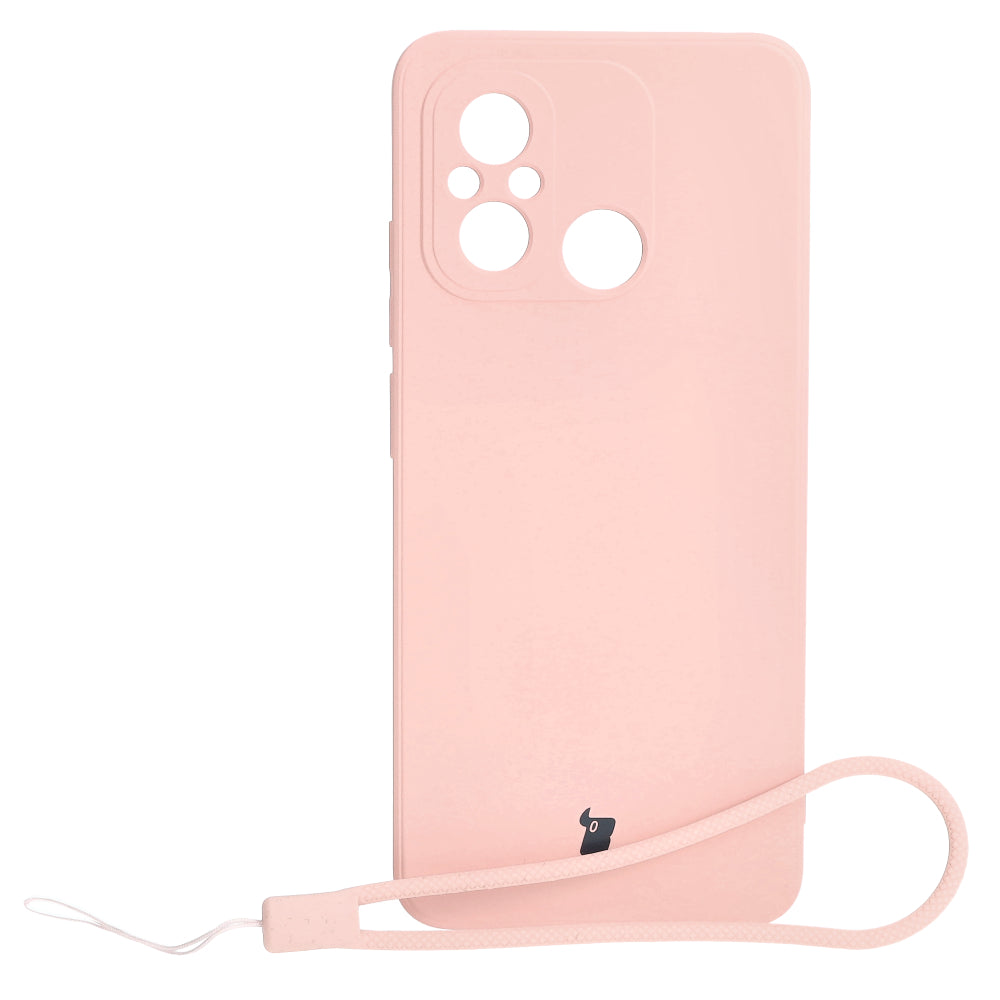 Schutzhülle Bizon Case Silicone Sq für Xiaomi Redmi 12C, Hellrosa