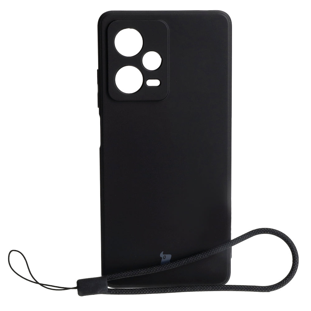 Schutzhülle Bizon Case Silicone Sq für Xiaomi Redmi Note 12 Pro 5G, Schwarz