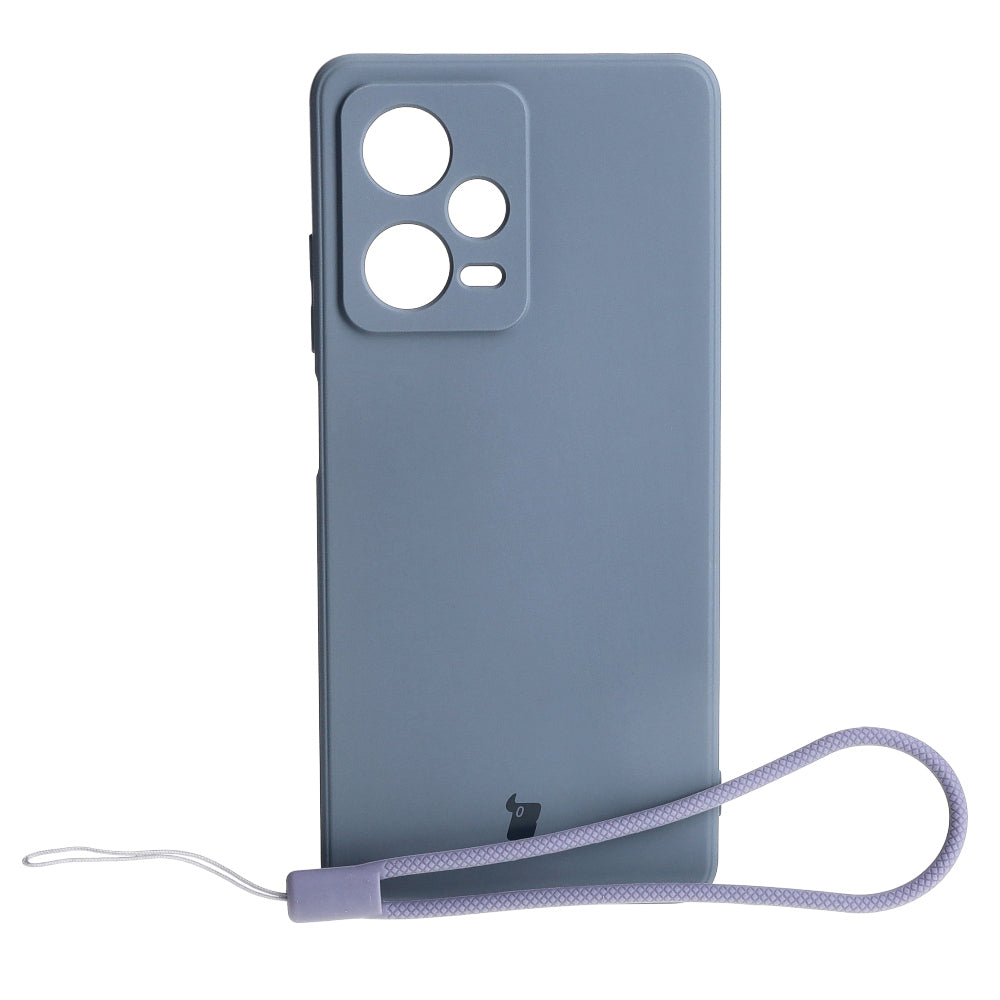Schutzhülle Bizon Case Silicone Sq für Xiaomi Redmi Note 12 Pro 5G, Grau