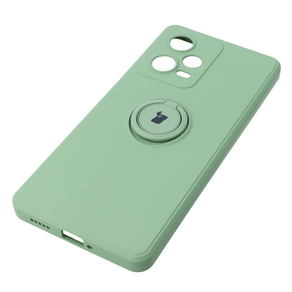 Schutzhülle Bizon Case Silicone Ring Sq für Xiaomi Redmi Note 12 Pro 5G, Hellgrün