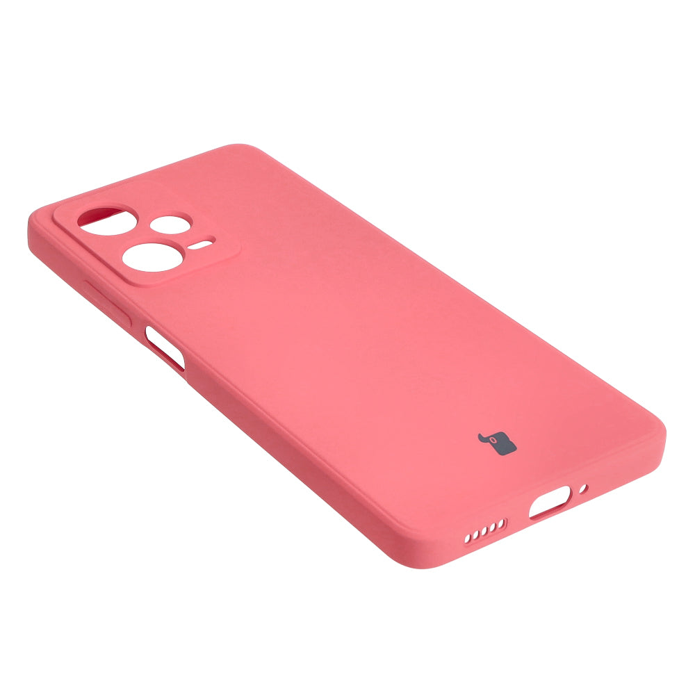 Schutzhülle Bizon Case Silicone Sq für Xiaomi Redmi Note 12 Pro 5G, Dunkelrosa