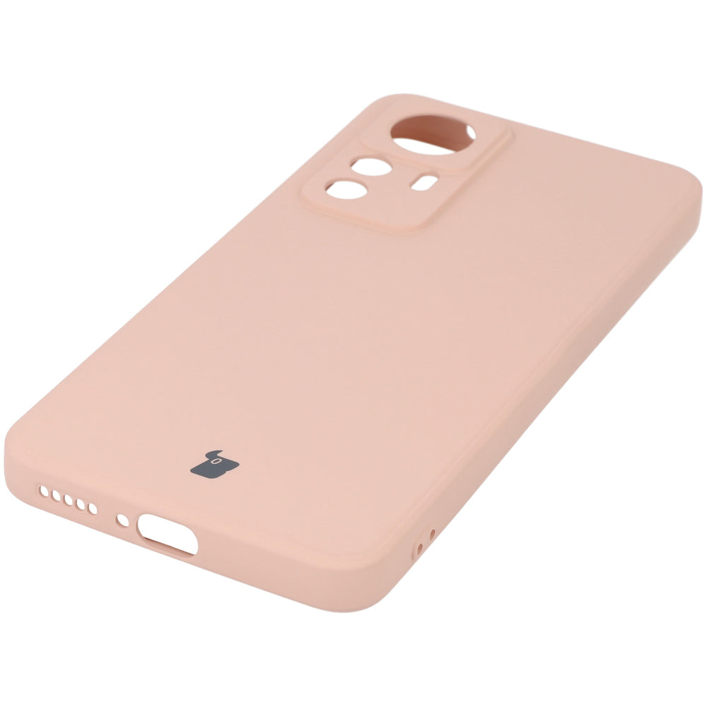 Schutzhülle Bizon Case Silicone Sq für Xiaomi 12T Pro, Hellrosa
