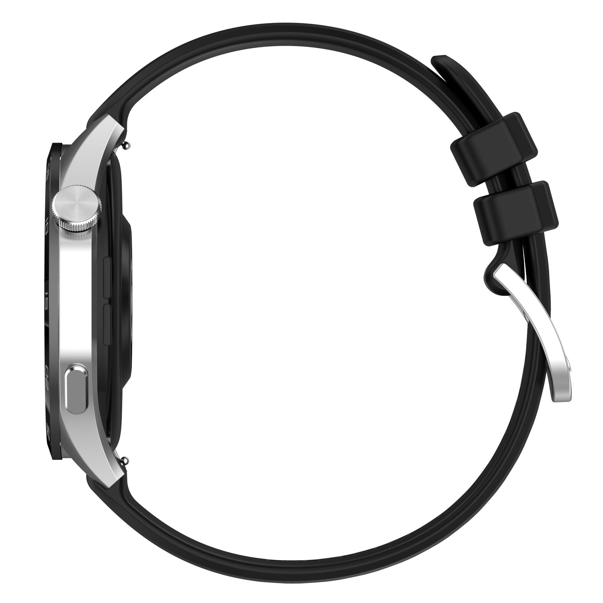 Armband Bizon Strap Watch Silicone Pro für Huawei Watch GT 4 46 mm, Schwarz