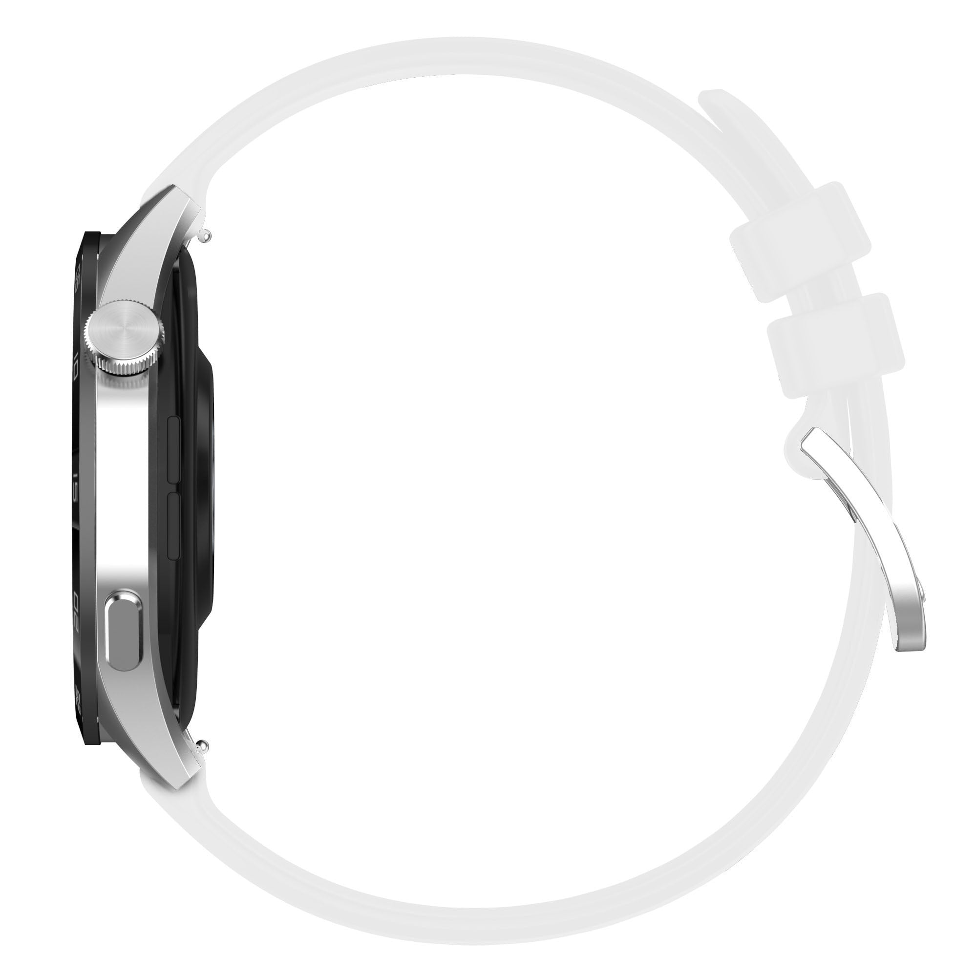 Armband Bizon Strap Watch Silicone Pro für Huawei Watch GT 4 46 mm, Weiß