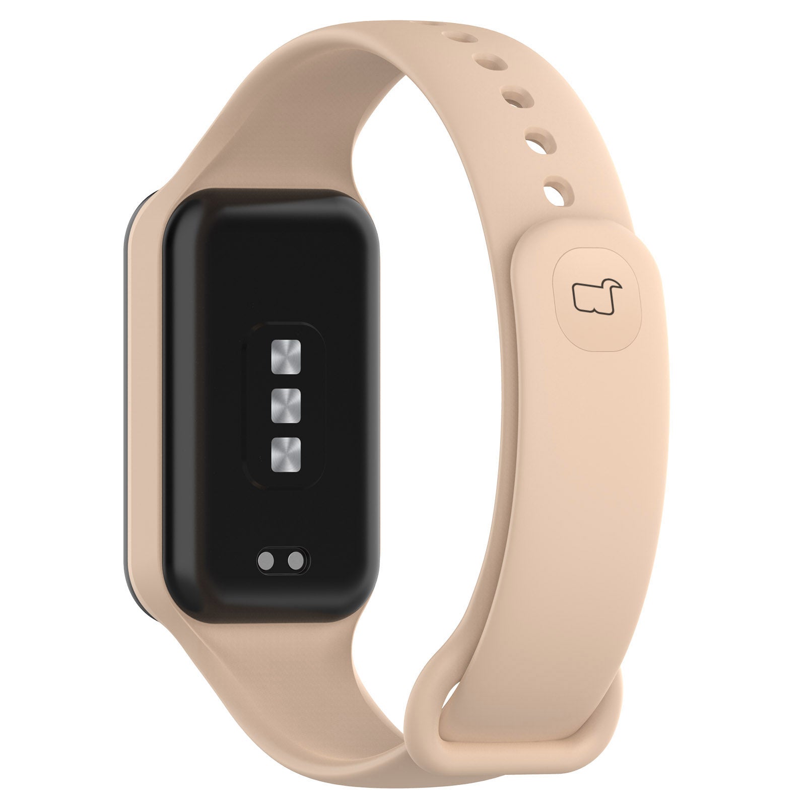 Schutzhülle mit Armband Bizon Strap + Case Watch Dots für Xiaomi Redmi Smart Band 2 / Xiaomi Mi Band 8 Active, Hellrosa