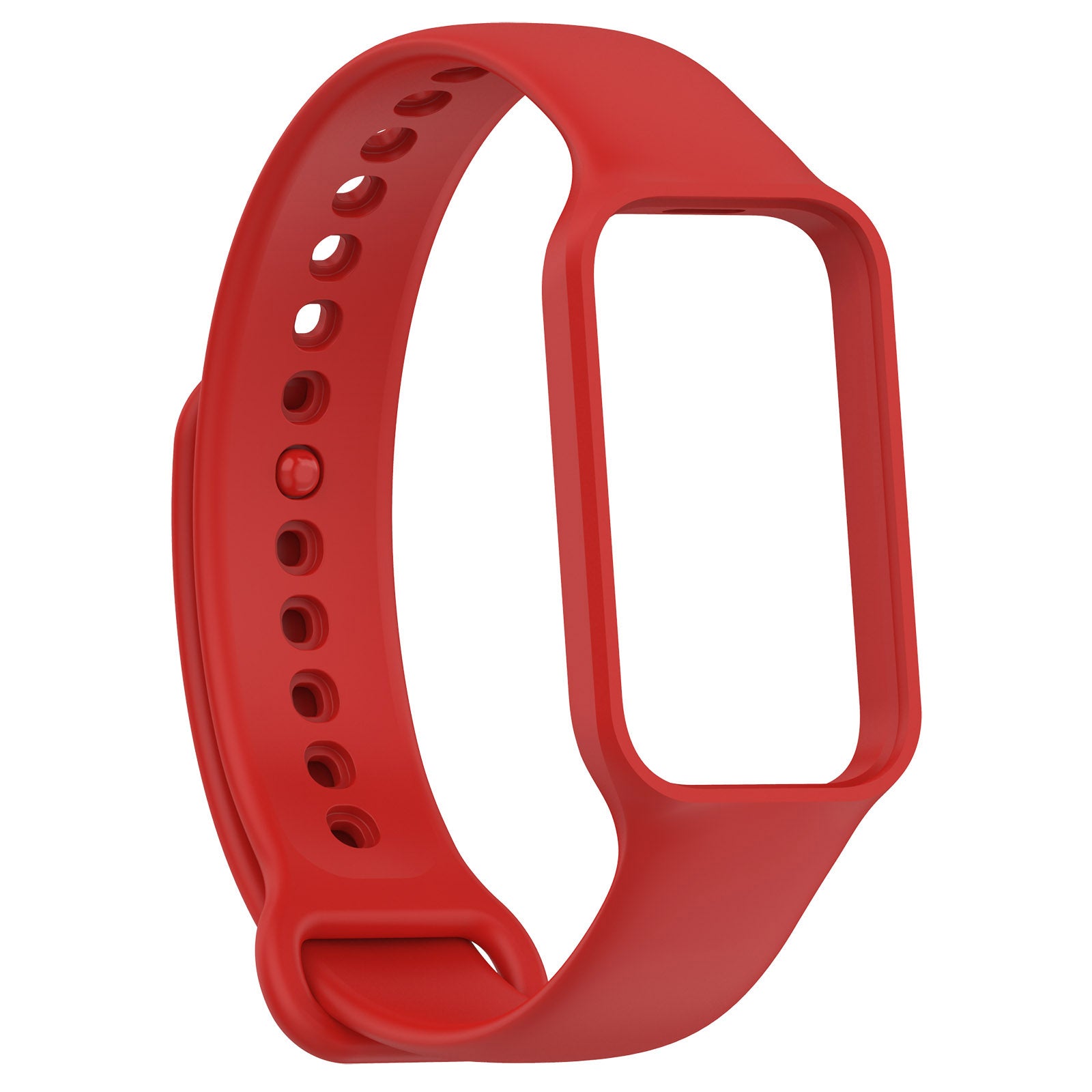 Schutzhülle mit Armband Bizon Strap + Case Watch Dots für Xiaomi Redmi Smart Band 2 / Xiaomi Mi Band 8 Active, Rot
