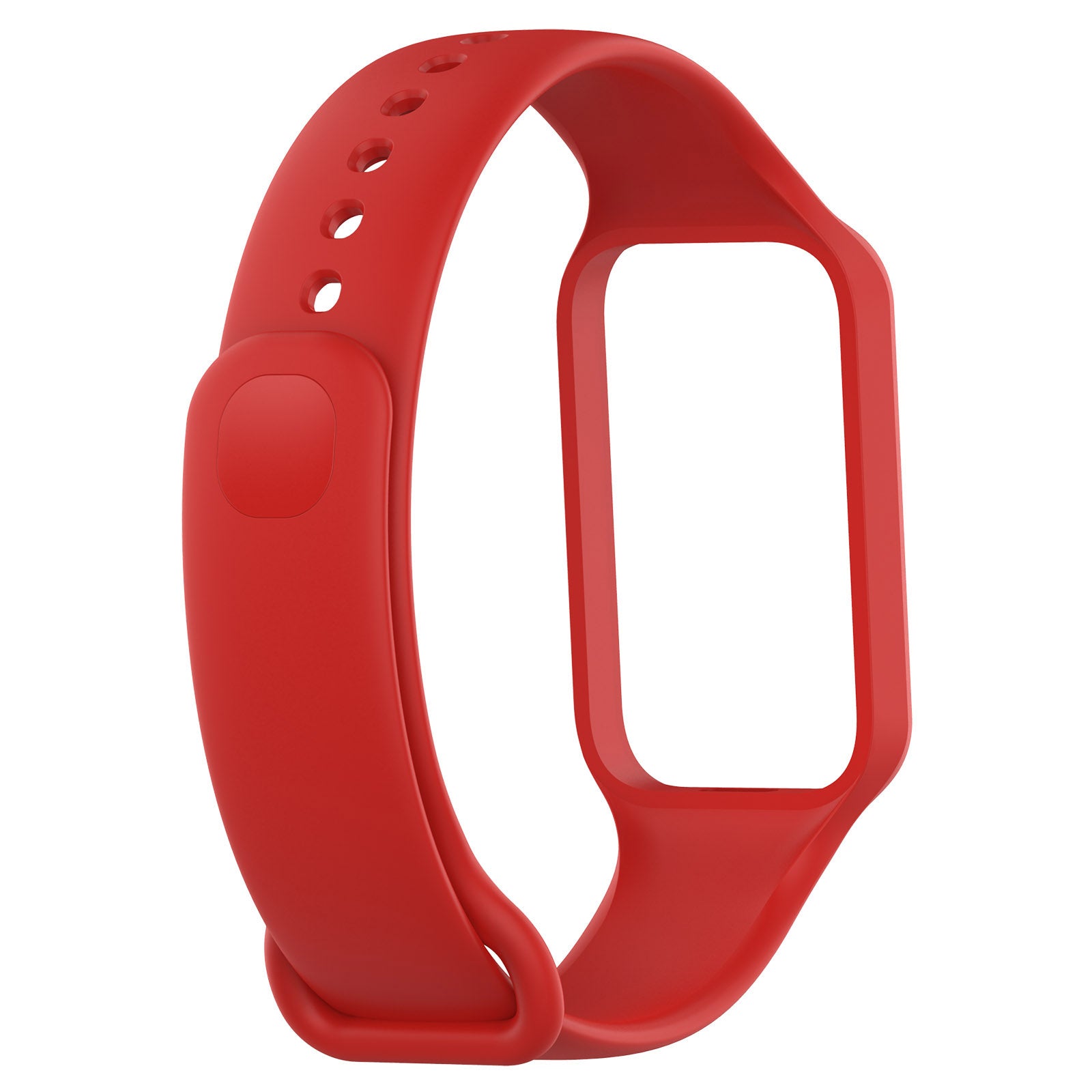 Schutzhülle mit Armband Bizon Strap + Case Watch Dots für Xiaomi Redmi Smart Band 2 / Xiaomi Mi Band 8 Active, Rot