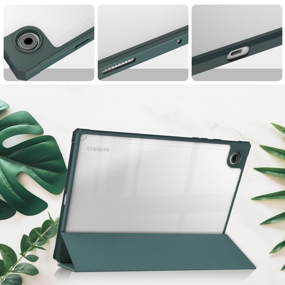 Schutzhülle Bizon Case Tab Clear Matt für Samsung Galaxy Tab A8 2021, Dunkelgrün
