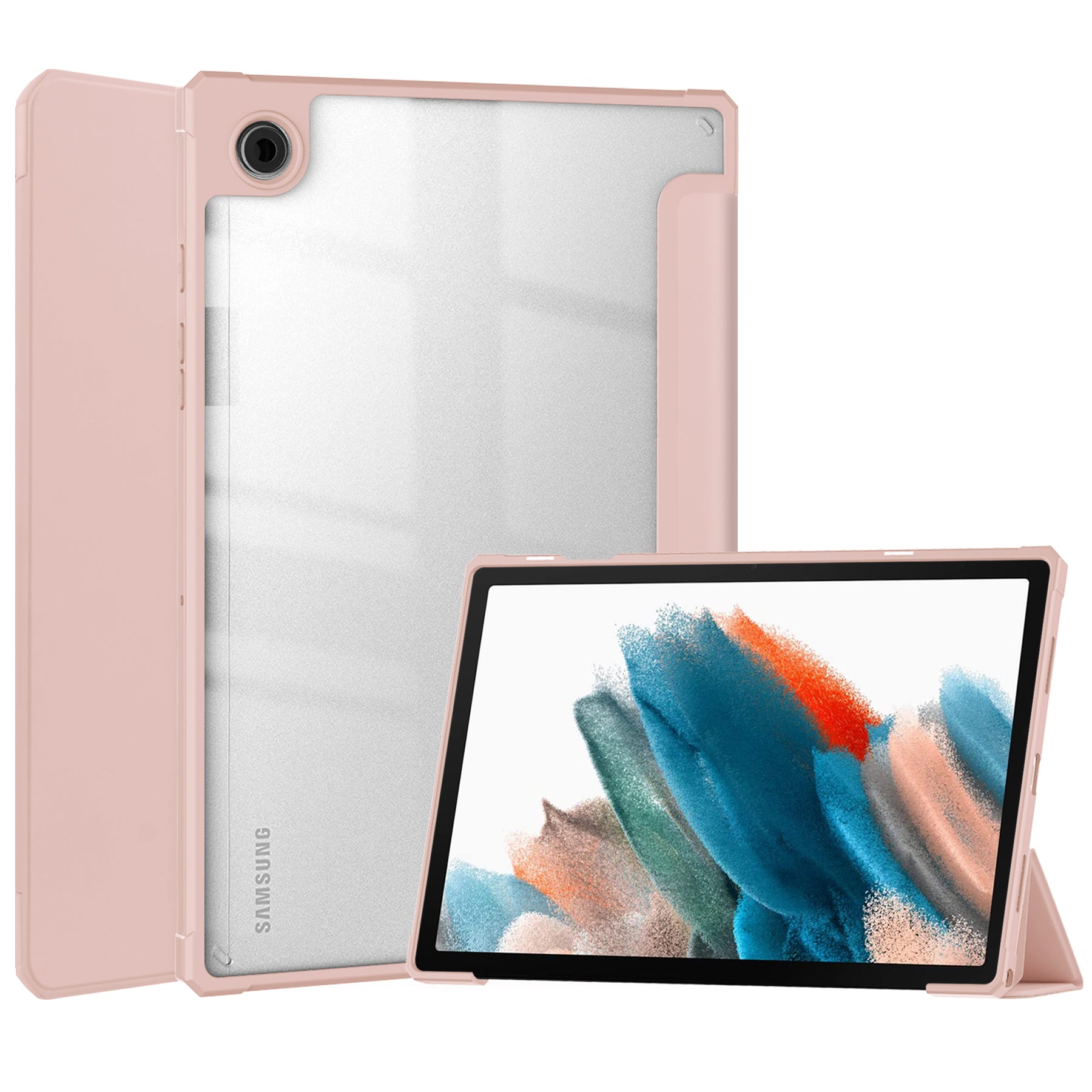 Schutzhülle Bizon Case Tab Clear Matt für Galaxy Tab A8 2021, Rosegold