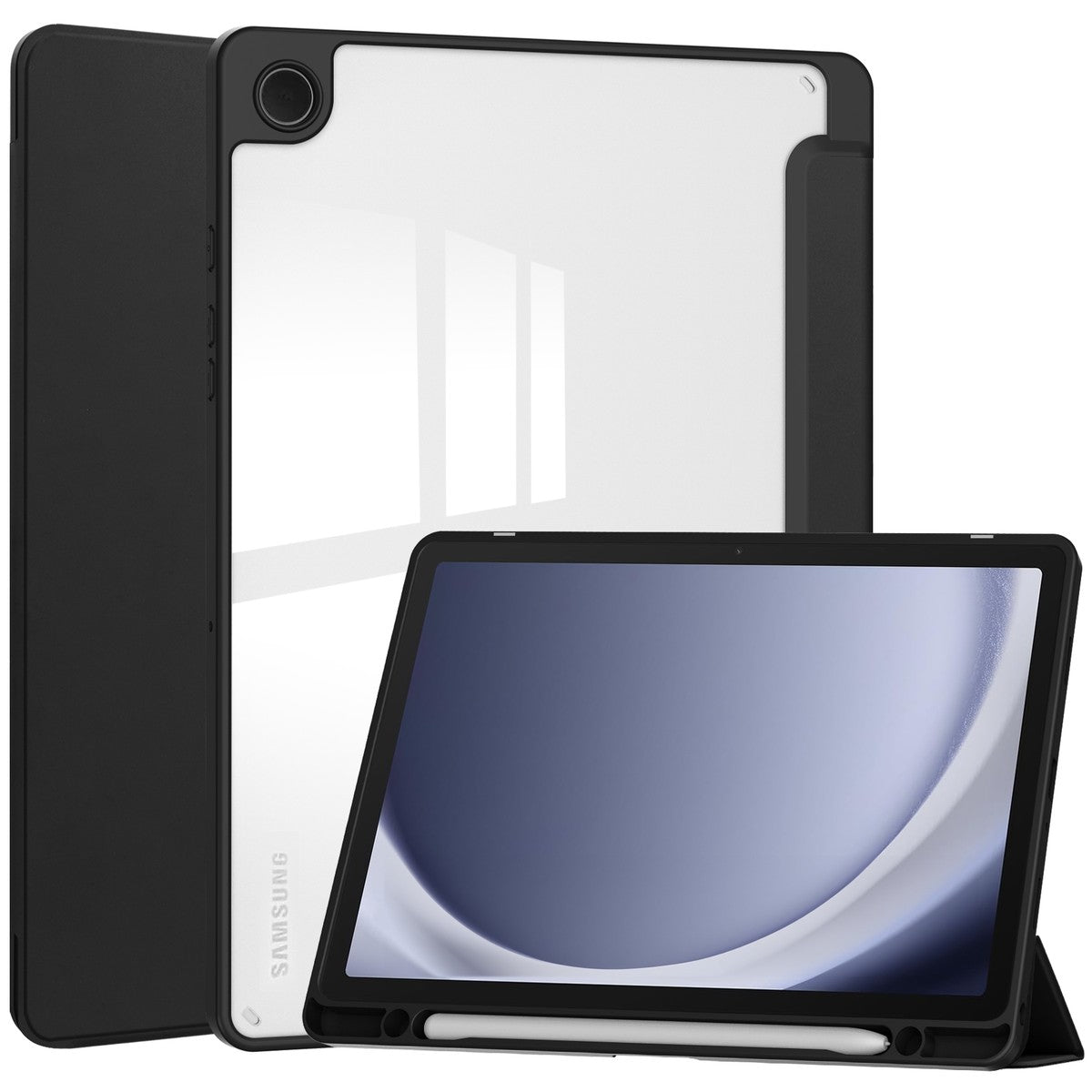 Schutzhülle für Galaxy Tab A9 Plus, Bizon Case Tab Clear Matt, Schwarz