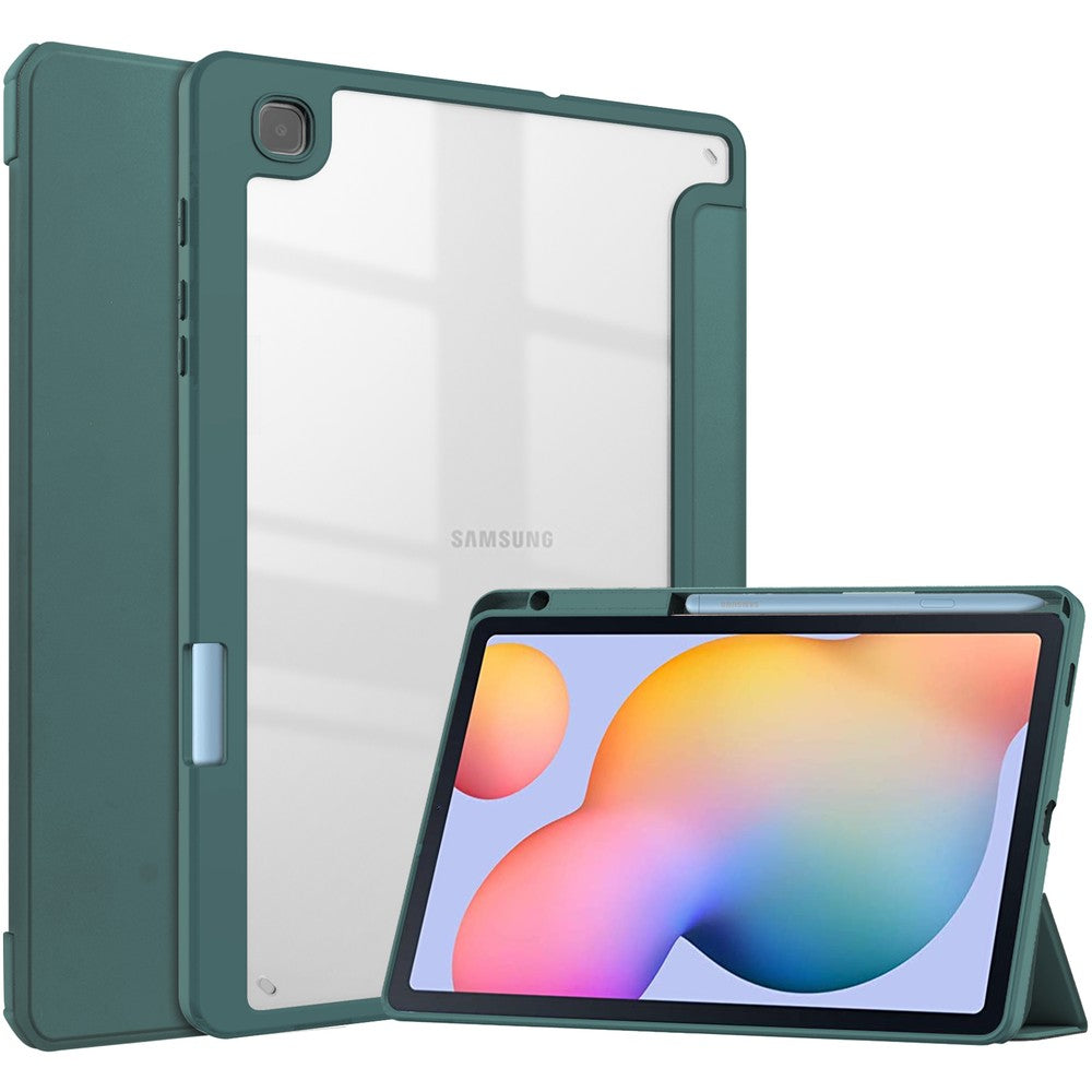 Schutzhülle Bizon Case Tab Clear Matt für Galaxy Tab S6 Lite 2024/2022/2020, Dunkelgrün