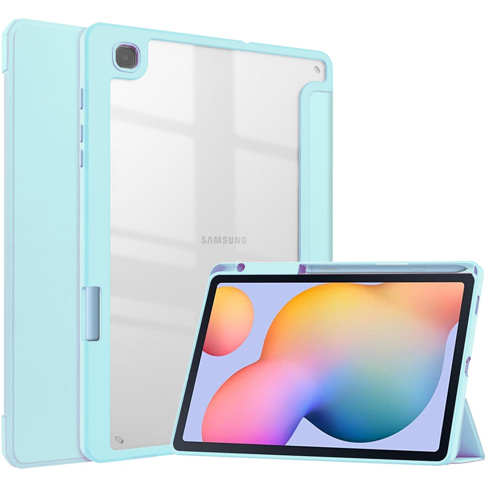 Schutzhülle Bizon Case Tab Clear Matt für Galaxy Tab S6 Lite 2024/2022/2020, Hellblau