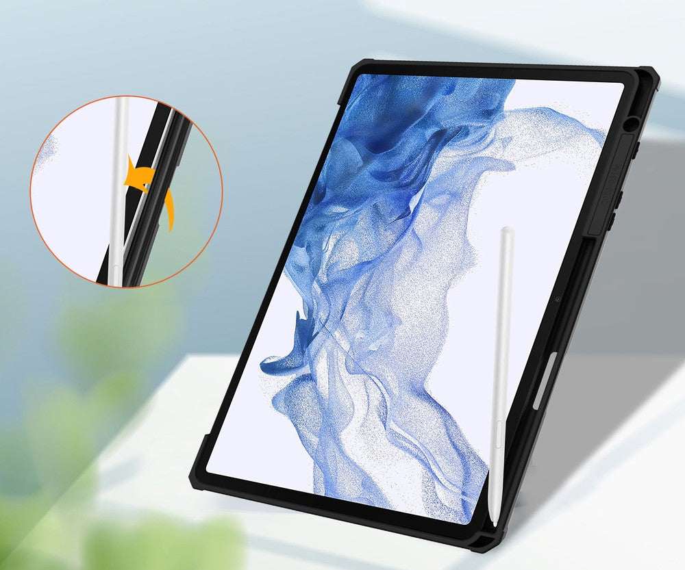 Schutzhülle Bizon Case Tab Clear Matt für Galaxy Tab S8 / S7, Schwarz