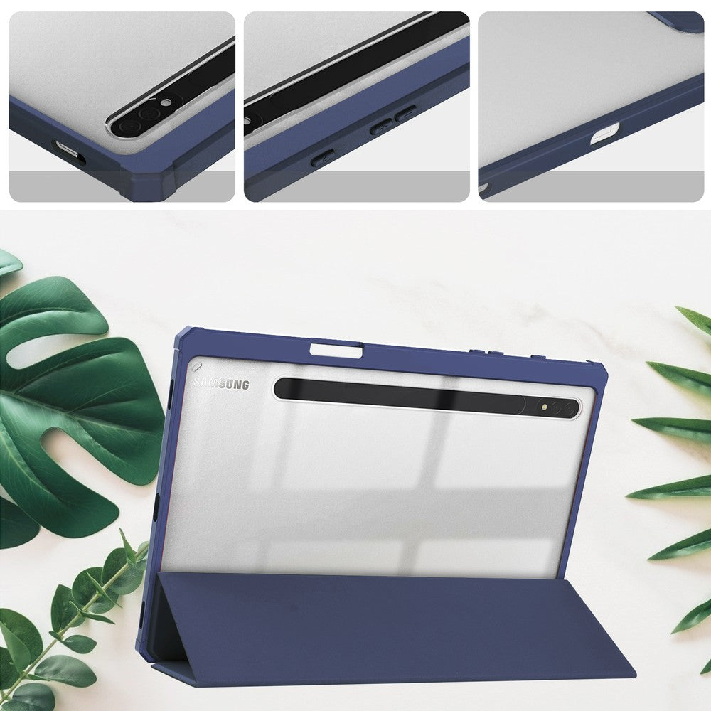 Schutzhülle Bizon Case Tab Clear Matt für Galaxy Tab S8 / S7, Dunkelblau