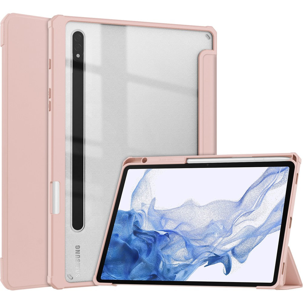 Schutzhülle Bizon Case Tab Clear Matt für Galaxy Tab S8 / S7, Rosegold