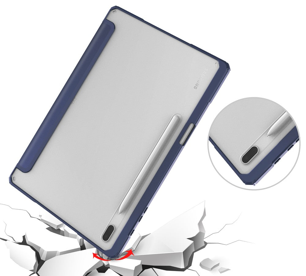 Schutzhülle Bizon Case Tab Clear Matt für Galaxy Tab S8 Plus / S7 Plus / S7 FE, Dunkelblau