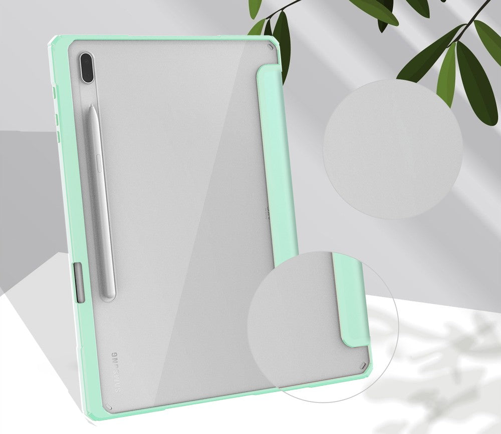 Schutzhülle Bizon Case Tab Clear Matt für Galaxy Tab S8 Plus / S7 Plus / S7 FE, Minze
