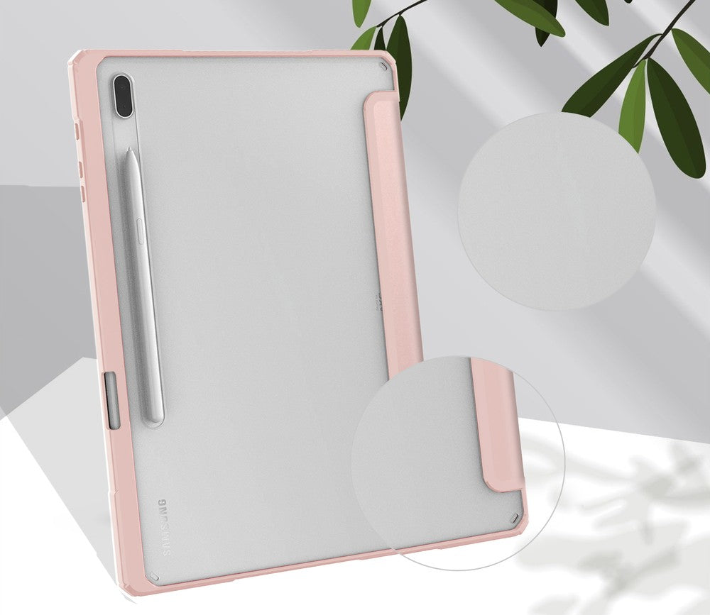 Schutzhülle Bizon Case Tab Clear Matt für Galaxy Tab S8 Plus / S7 Plus / S7 FE, Rosegold