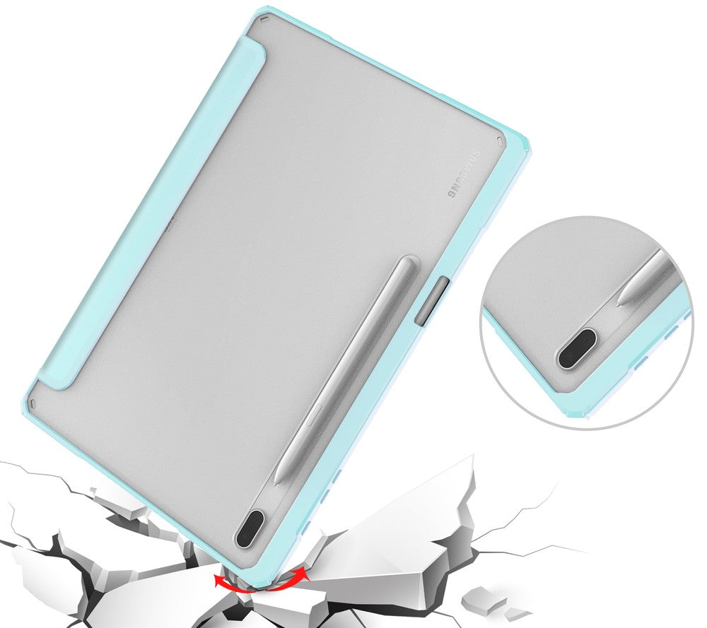 Schutzhülle Bizon Case Tab Clear Matt für Galaxy Tab S8 Plus / S7 Plus / S7 FE, Hellblau