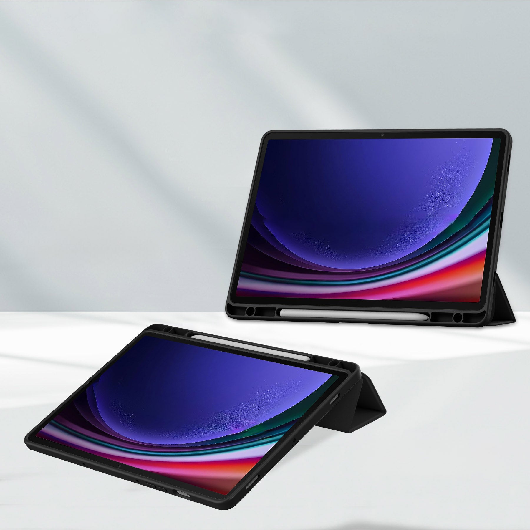 Schutzhülle Bizon Case Tab Clear Matt für Galaxy Tab S9, Schwarz