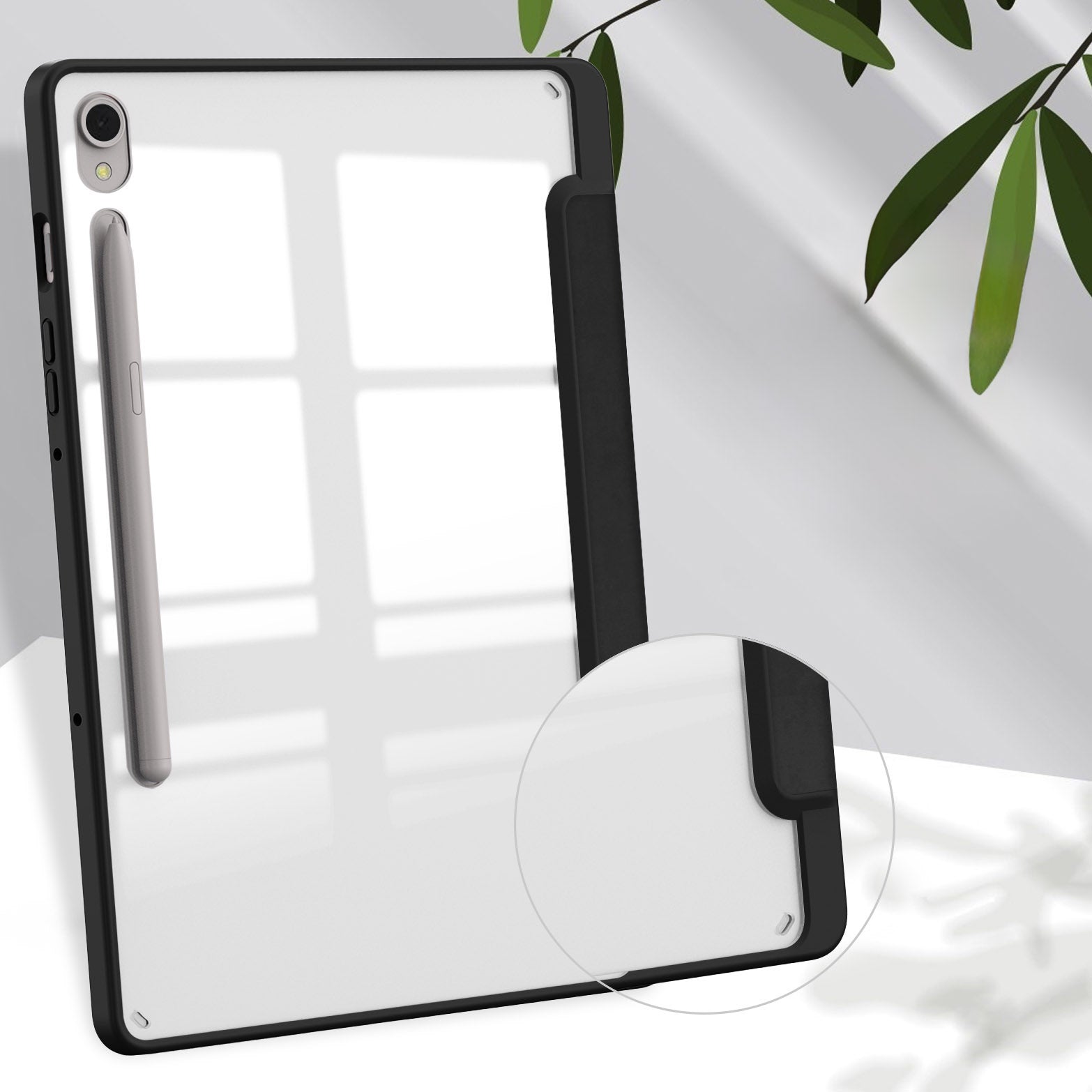 Schutzhülle Bizon Case Tab Clear Matt für Galaxy Tab S9, Schwarz
