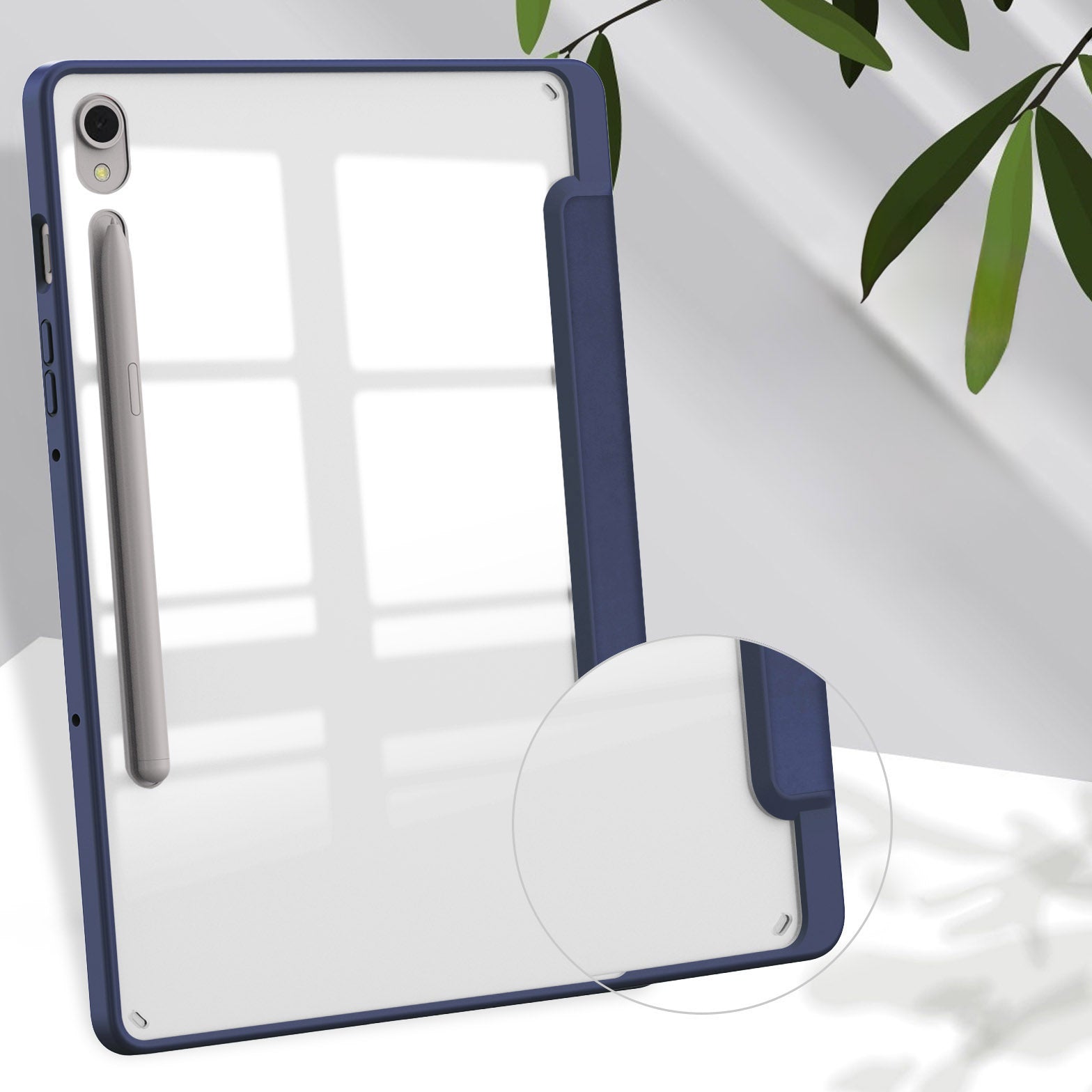 Schutzhülle Bizon Case Tab Clear Matt für Galaxy Tab S9, Dunkelblau