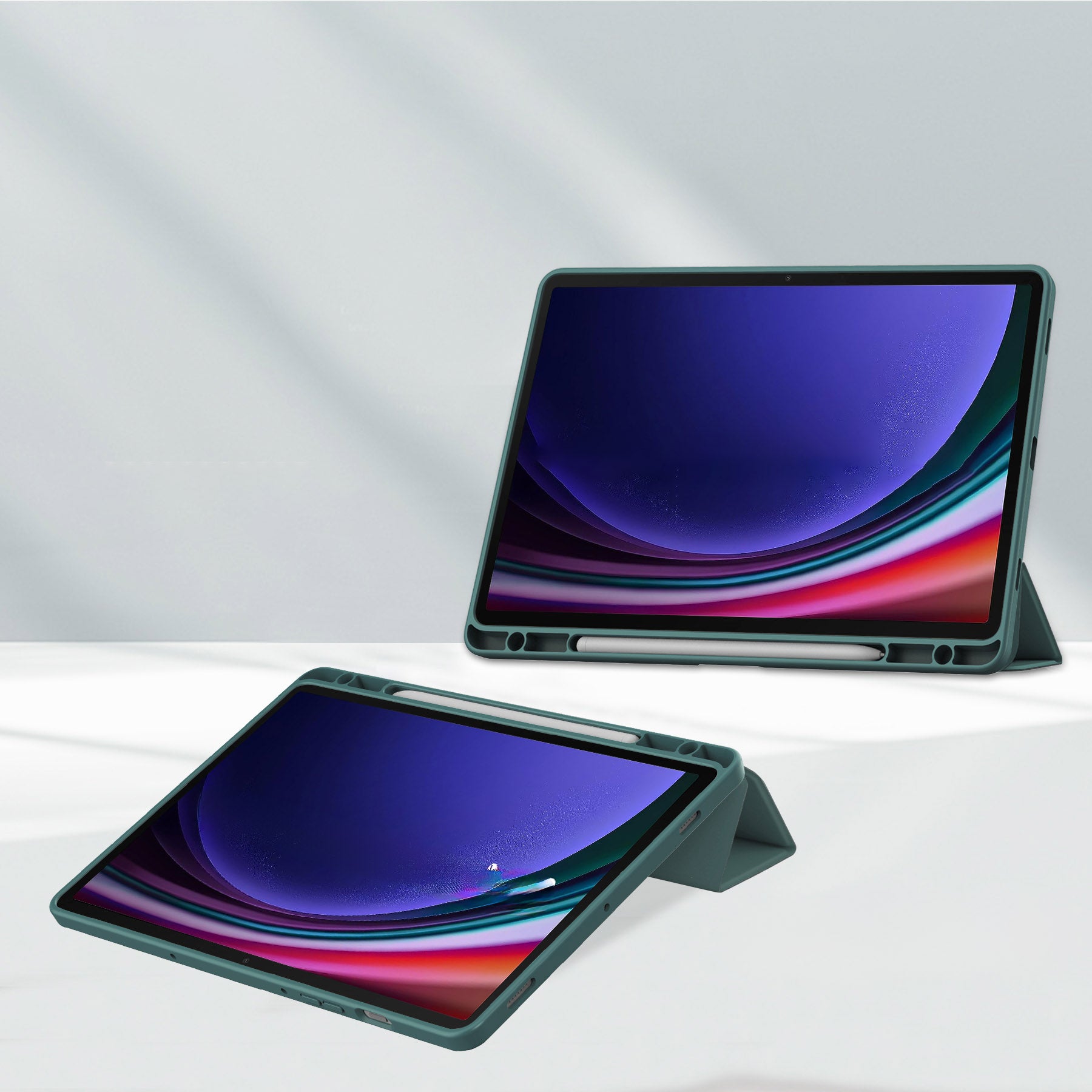 Schutzhülle Bizon Case Tab Clear Matt für Galaxy Tab S9, Dunkelgrün