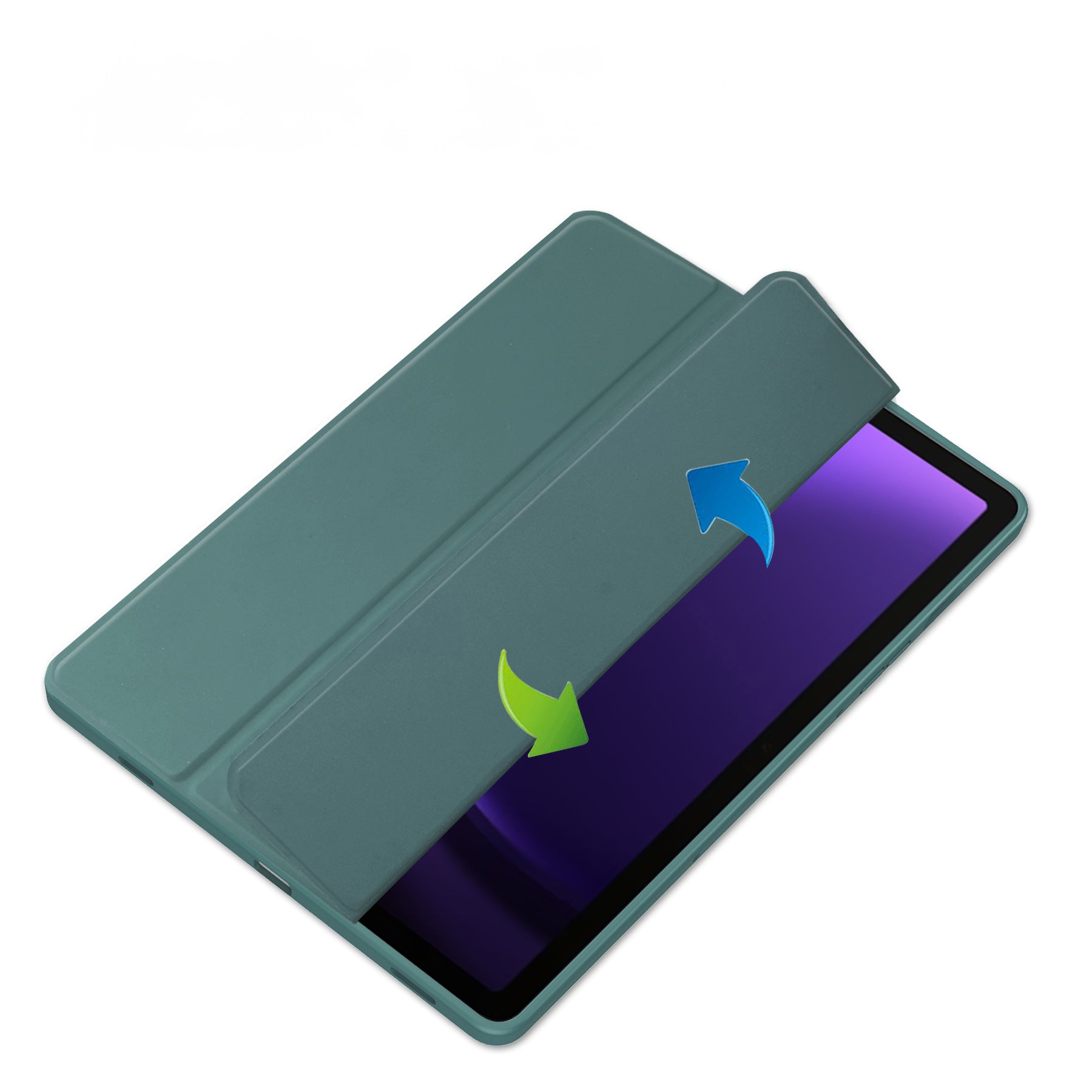 Schutzhülle Bizon Case Tab Clear Matt für Galaxy Tab S10 Lite / S10 FE / S9 / S9 FE, Dunkelgrün
