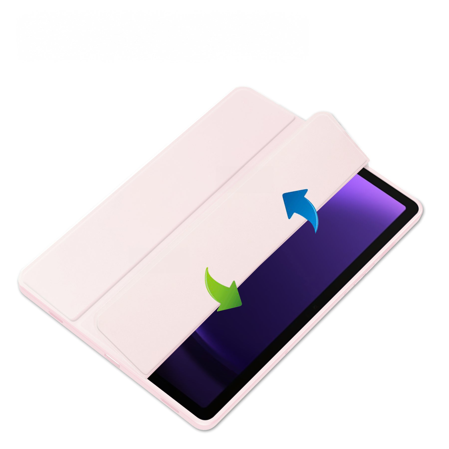 Schutzhülle Bizon Case Tab Clear Matt für Samsung Galaxy Tab S9 / S9 FE, Hellrosa