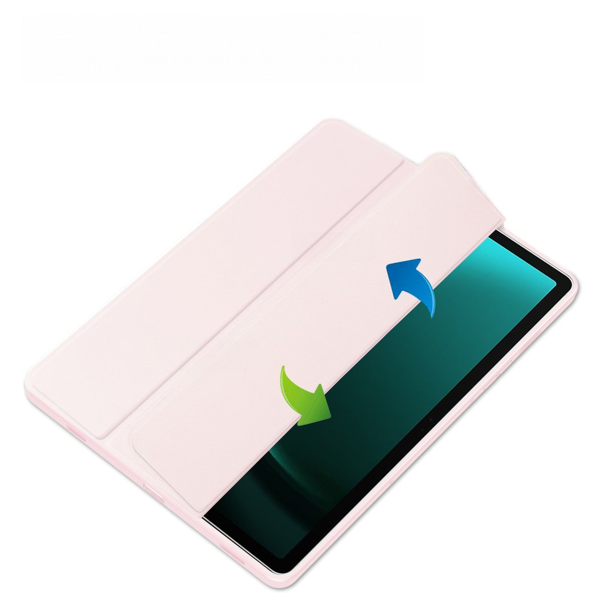 Schutzhülle Bizon Case Tab Clear Matt für Samsung Galaxy Tab S9 FE Plus, Hellrosa