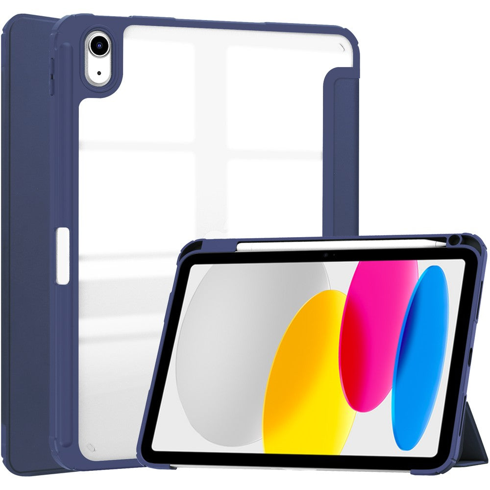 Schutzhülle Bizon Case Tab Clear Matt für iPad 11 / 10 gen. 2025 / 2022, Dunkelblau