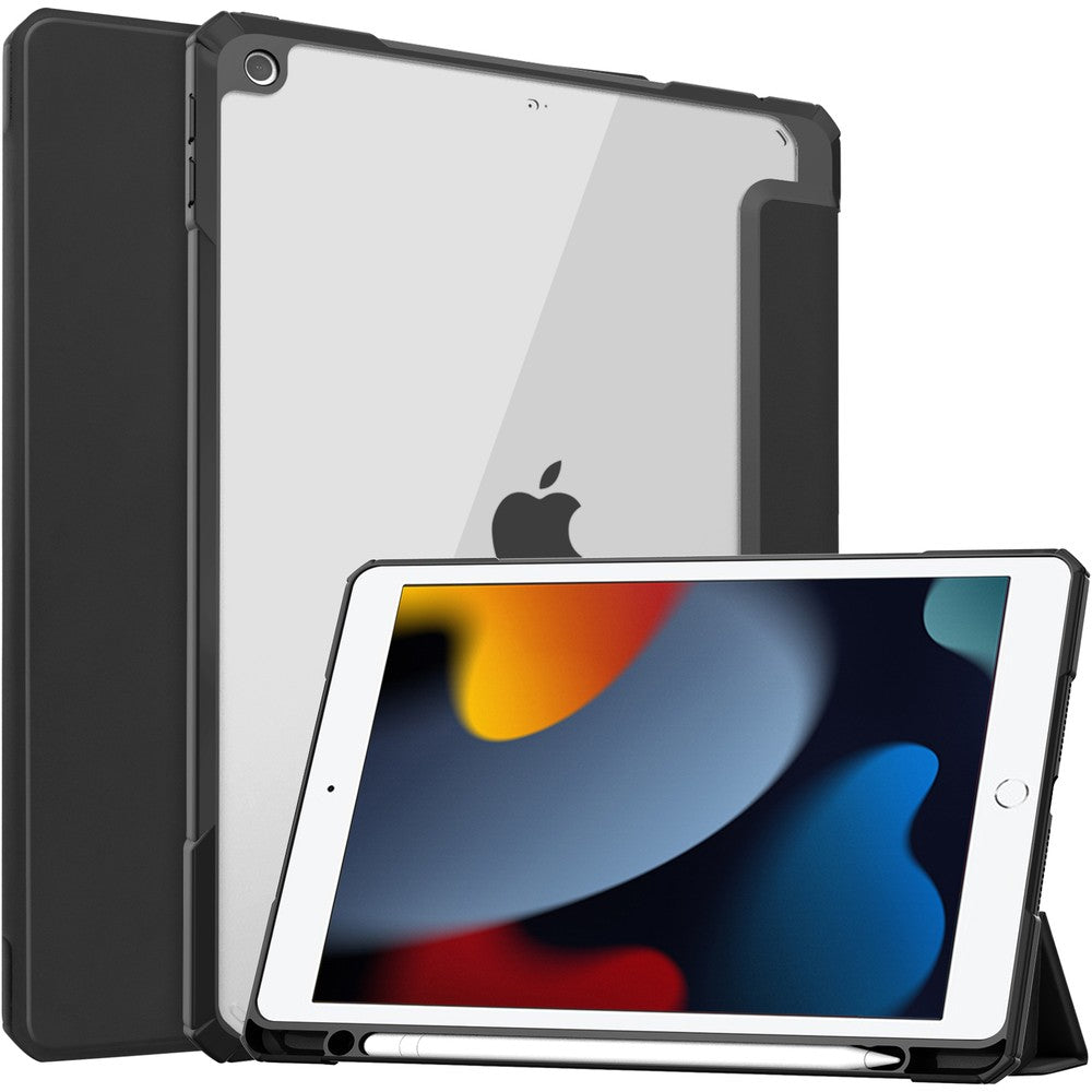 Schutzhülle Bizon Case Tab Clear Matt für iPad 9/8/7 10.2 2021/2020/2019, Schwarz