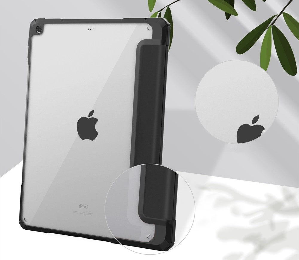 Schutzhülle Bizon Case Tab Clear Matt für iPad 9/8/7 10.2 2021/2020/2019, Schwarz