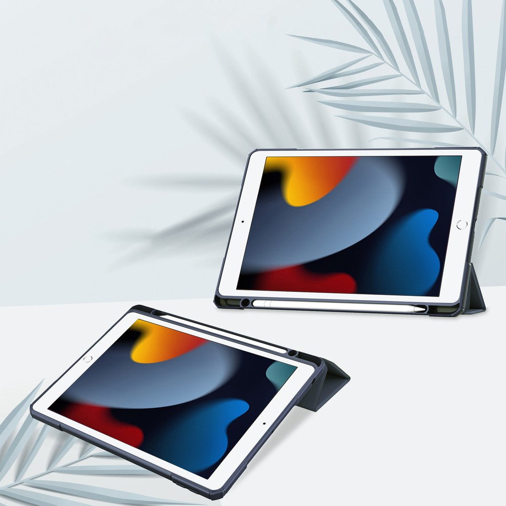 Schutzhülle Bizon Case Tab Clear Matt für iPad 9/8/7 10.2 2021/2020/2019, Dunkelblau
