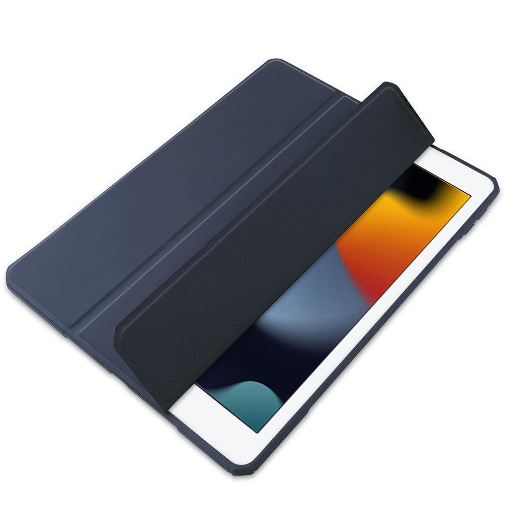 Schutzhülle Bizon Case Tab Clear Matt für iPad 9/8/7 10.2 2021/2020/2019, Dunkelblau