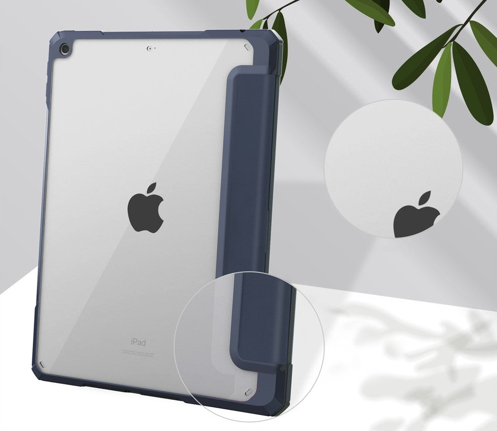 Schutzhülle Bizon Case Tab Clear Matt für iPad 9/8/7 10.2 2021/2020/2019, Dunkelblau